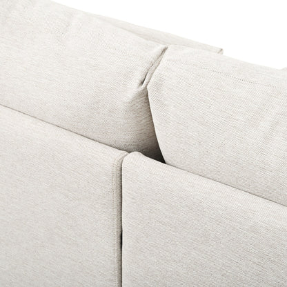 Modern Modular L-Shaped 4-Seater Sectional Sofa with 5 Pillows and Removable Ottoman for Living Room Office