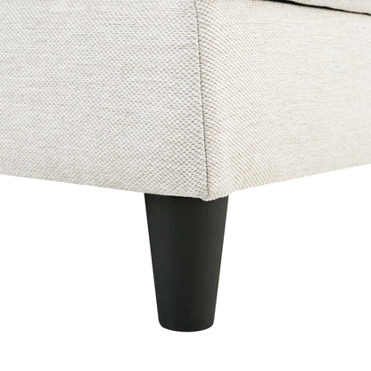 Modern Modular L-Shaped 4-Seater Sectional Sofa with 5 Pillows and Removable Ottoman for Living Room Office