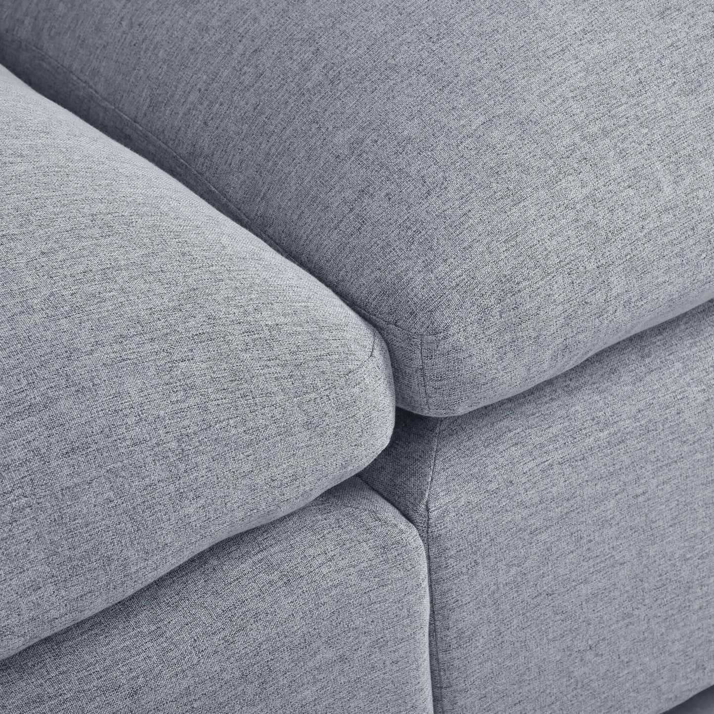 Modern Modular U-Shaped Sectional Sofa with Removable Ottoman and Pillows for Living Room
