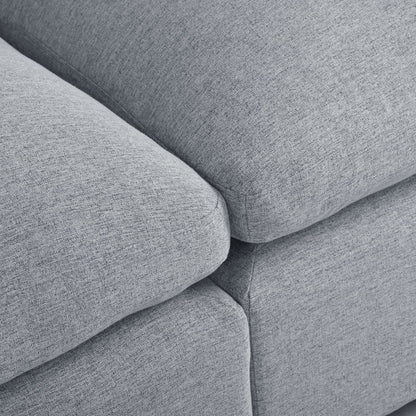 Modern Modular U-Shaped Sectional Sofa with Removable Ottoman and Pillows for Living Room