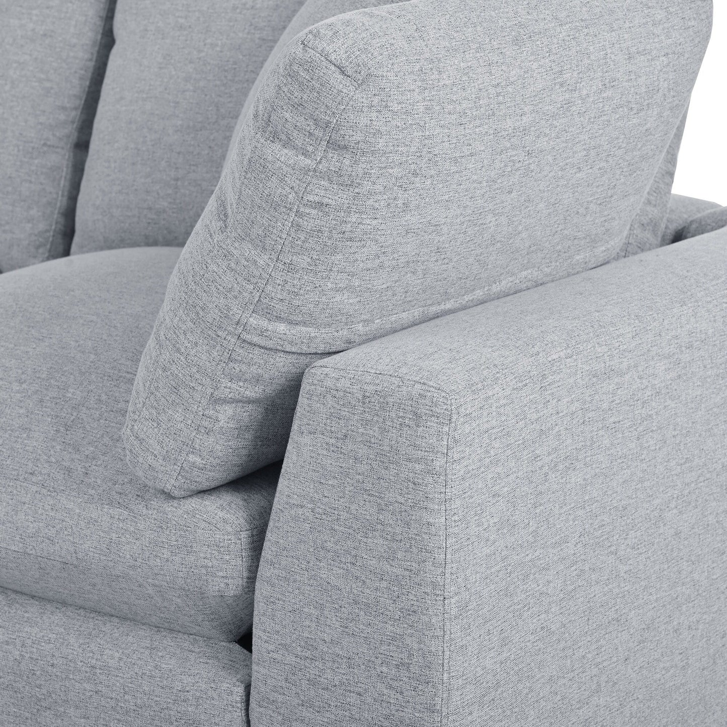 Modern Modular U-Shaped Sectional Sofa with Removable Ottoman and Pillows for Living Room