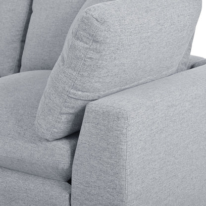 Modern Modular U-Shaped Sectional Sofa with Removable Ottoman and Pillows for Living Room