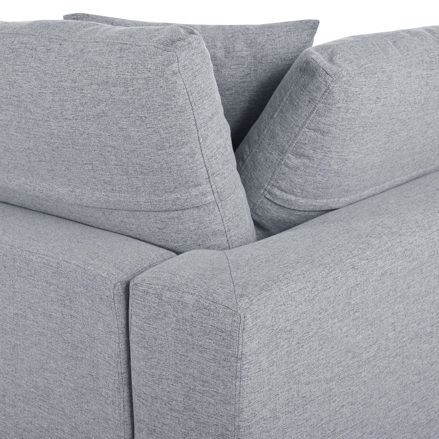 Modern Modular U-Shaped Sectional Sofa with Removable Ottoman and Pillows for Living Room