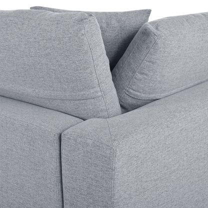 Modern Modular U-Shaped Sectional Sofa with Removable Ottoman and Pillows for Living Room
