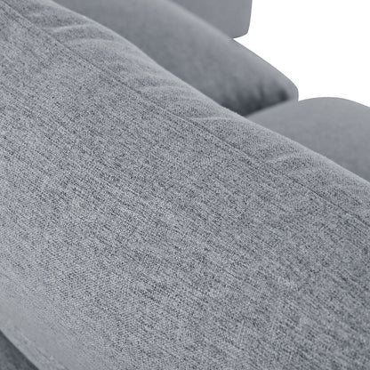 Modern Modular U-Shaped Sectional Sofa with Removable Ottoman and Pillows for Living Room