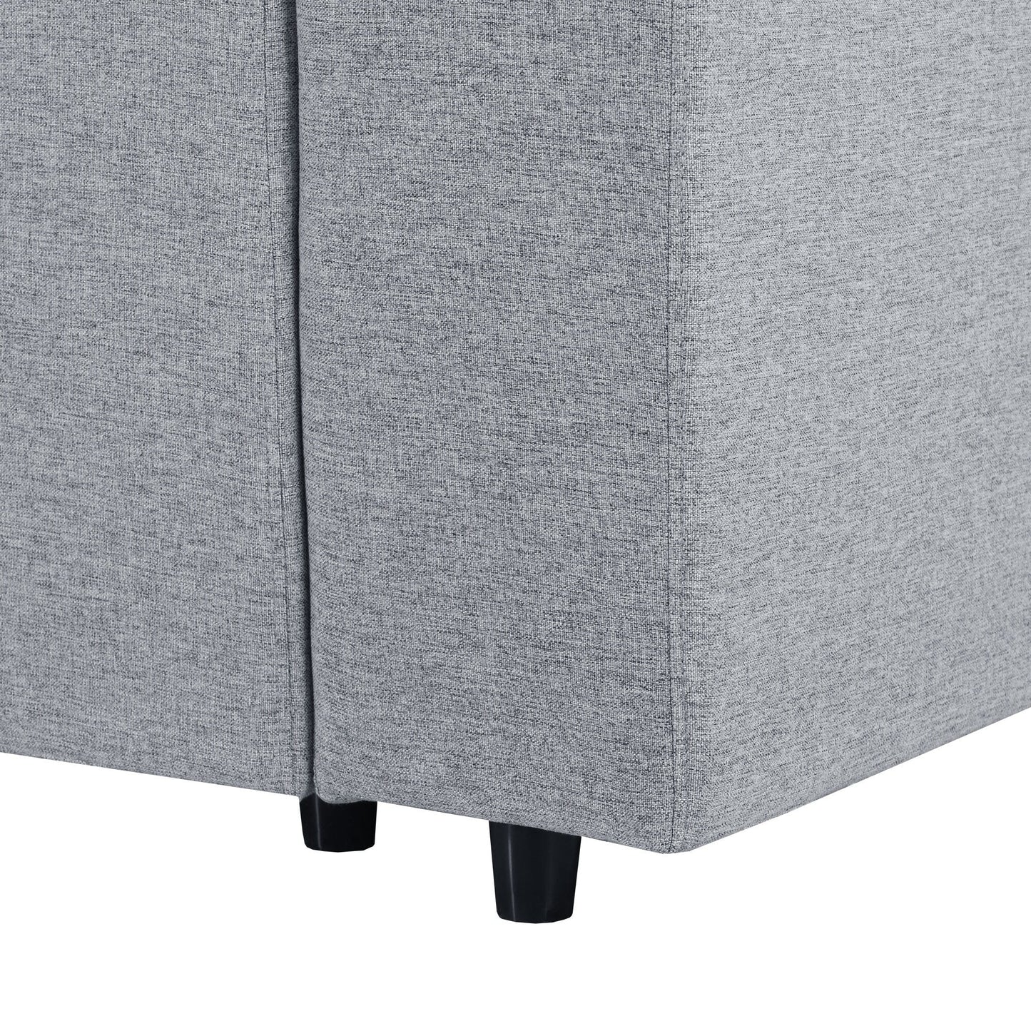 Modern Modular U-Shaped Sectional Sofa with Removable Ottoman and Pillows for Living Room
