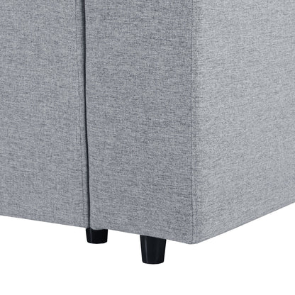 Modern Modular U-Shaped Sectional Sofa with Removable Ottoman and Pillows for Living Room