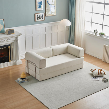 Modern Multi-Functional 3-Seater Corduroy Sofa Bed with Versatile Layouts,Ergonomic Design