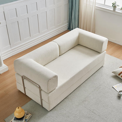 Modern Multi-Functional 3-Seater Corduroy Sofa Bed with Versatile Layouts,Ergonomic Design
