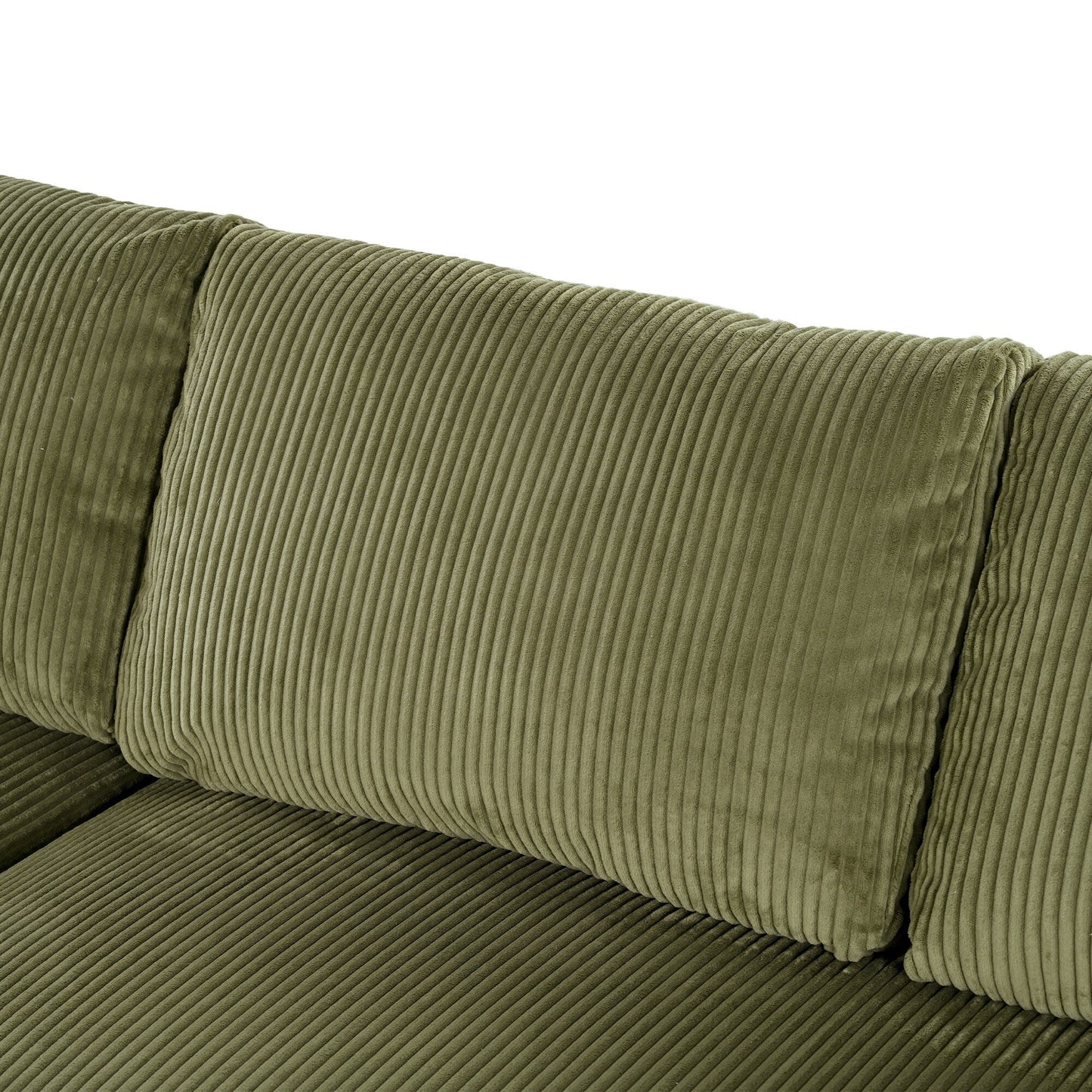 Modern Oversized 3-Seater Sectional Sofa with Cup Holders and USB Charging Ports, Thick Cushions for Living Room