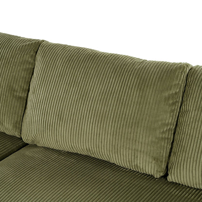Modern Oversized 3-Seater Sectional Sofa with Cup Holders and USB Charging Ports, Thick Cushions for Living Room