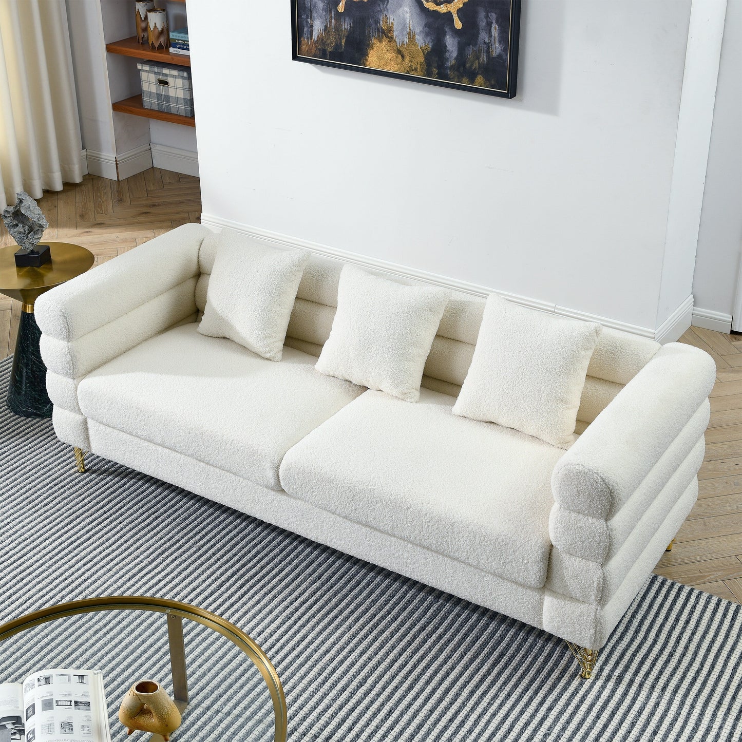Modern Oversized Streamline 3-Seat Sofa
