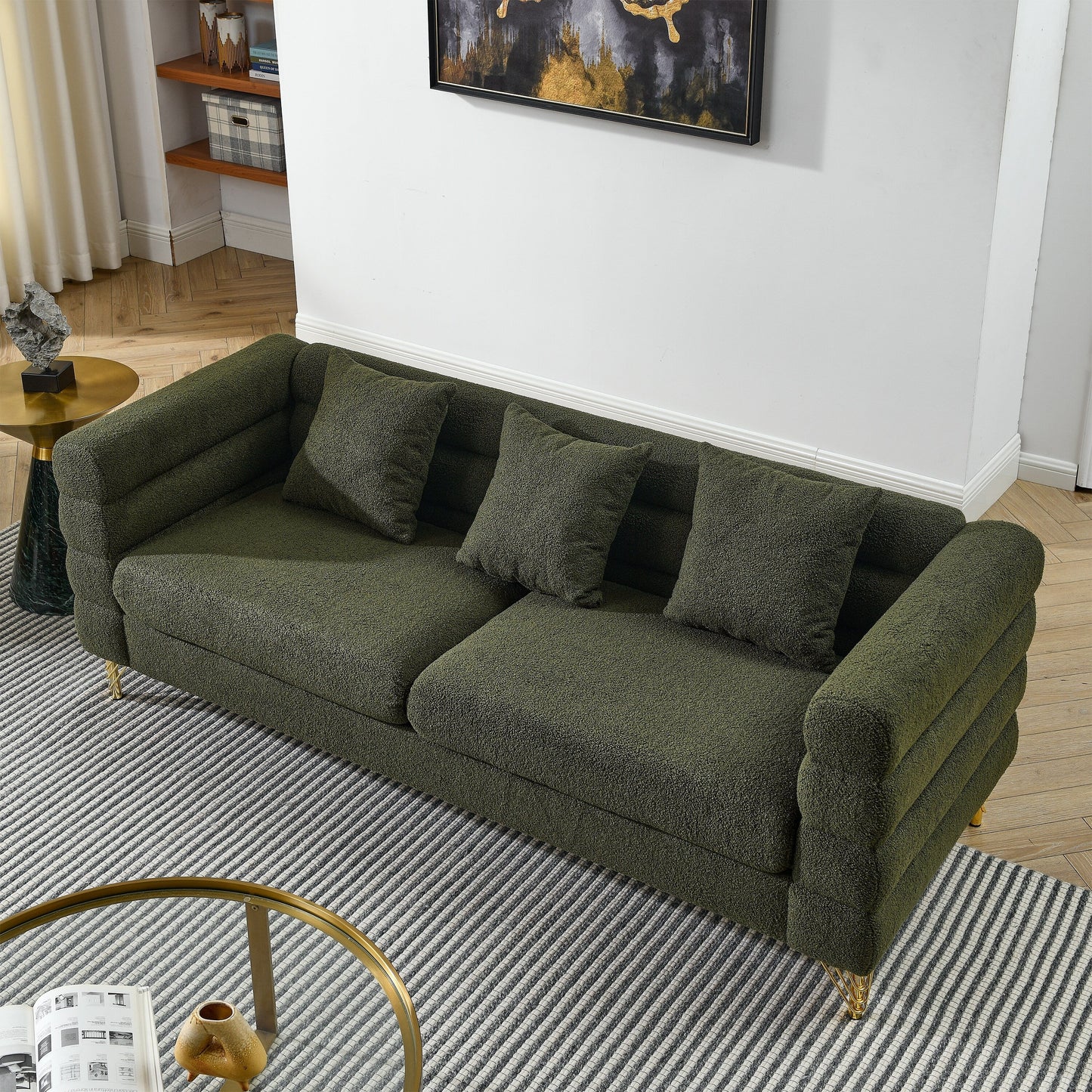 Modern Oversized Streamline 3-Seat Sofa