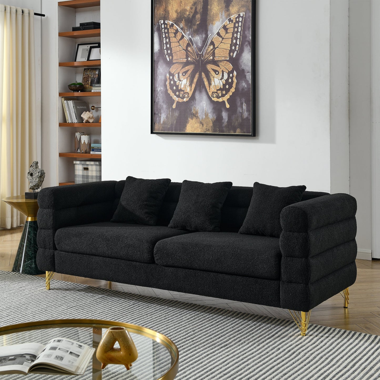 Modern Oversized Streamline 3-Seat Sofa