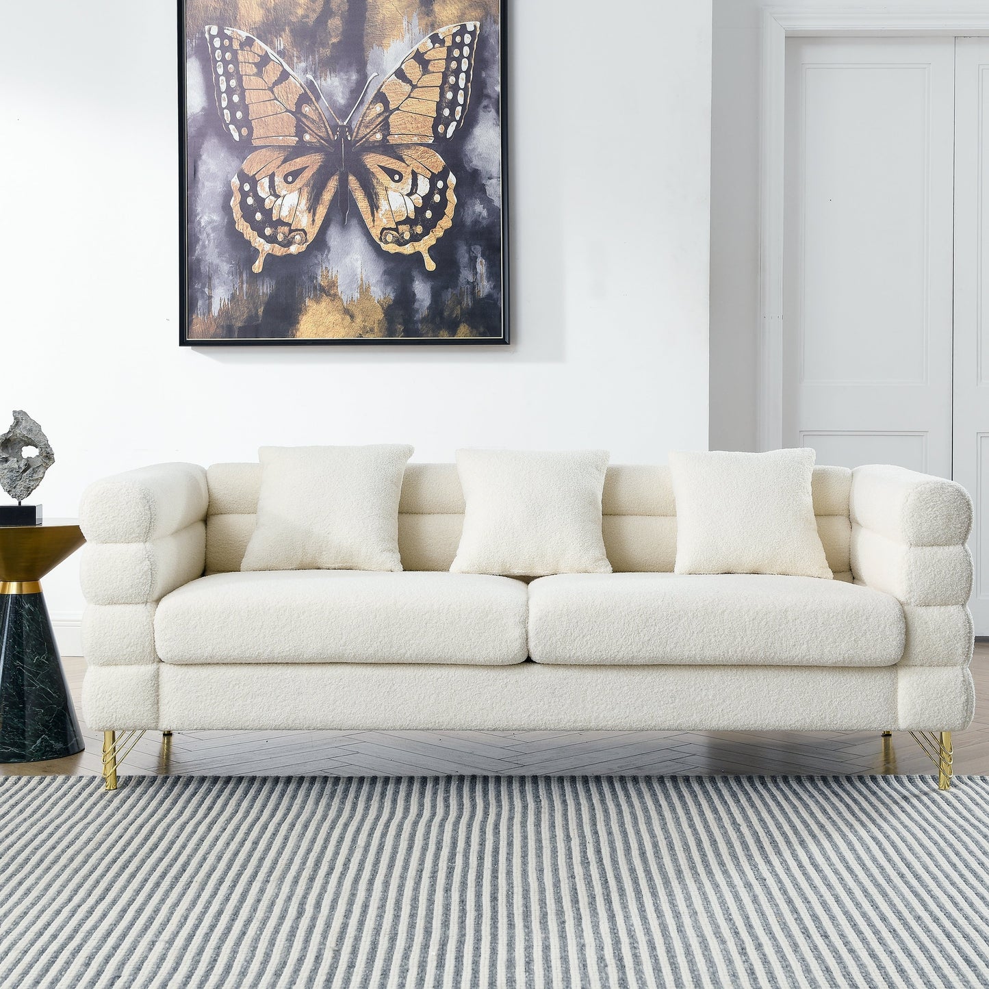 Modern Oversized Streamline 3-Seat Sofa