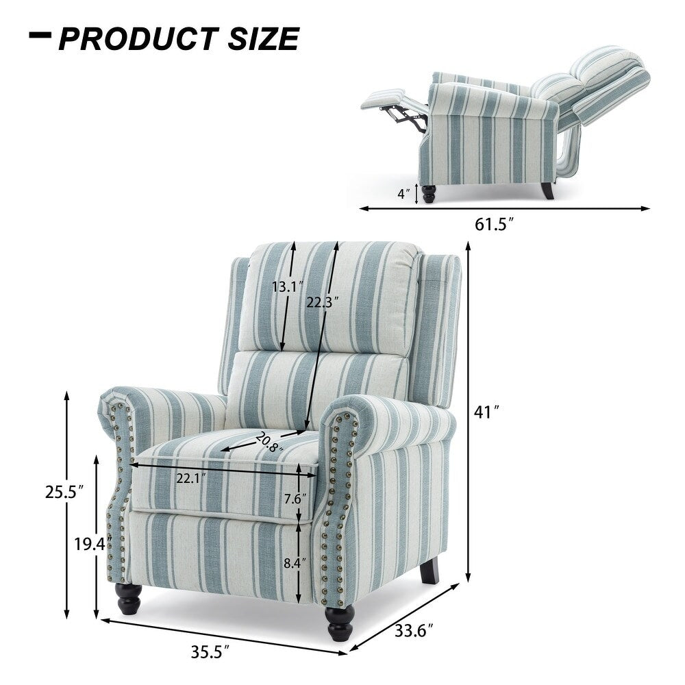 Modern Padded Seat Recliner Chair with PU Leather