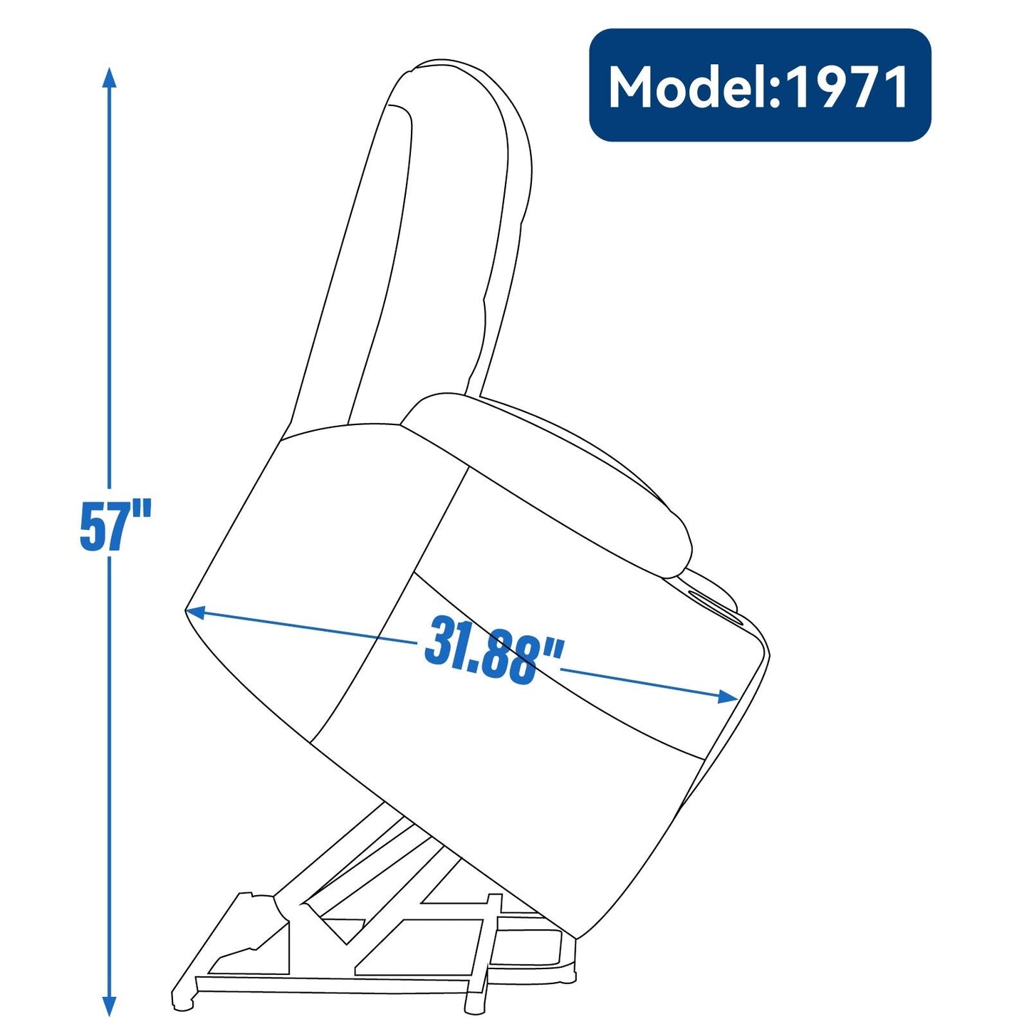 Modern Power Lift Recliner Chair Heat Massage Chair Upholstery Single Sofa with Dual USB Ports and Cup Holders
