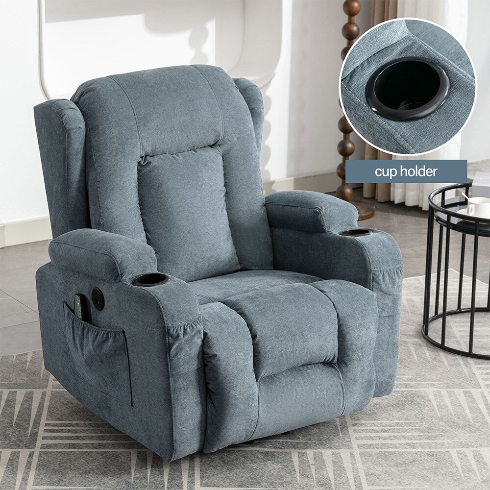 Modern Power Lift Recliner Chair w/Massage  Heat, Infinite Position
