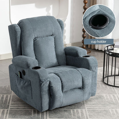 Modern Power Lift Recliner Chair w/Massage  Heat, Infinite Position
