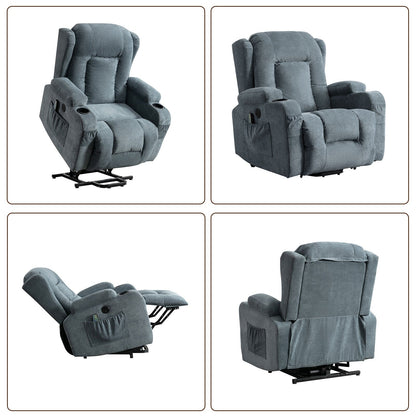 Modern Power Lift Recliner Chair w/Massage  Heat, Infinite Position