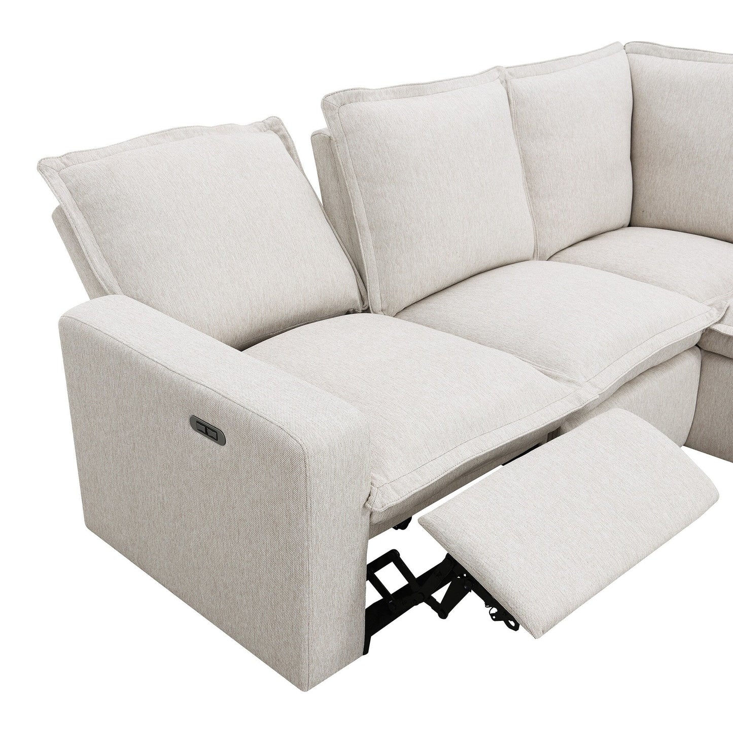 Modern Power Recliner Chair Home Theater Seating Soft Sofa with USB Port for Living Room