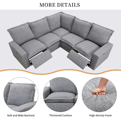 Modern Power Recliner Chair Home Theater Seating Soft Sofa with USB Port for Living Room