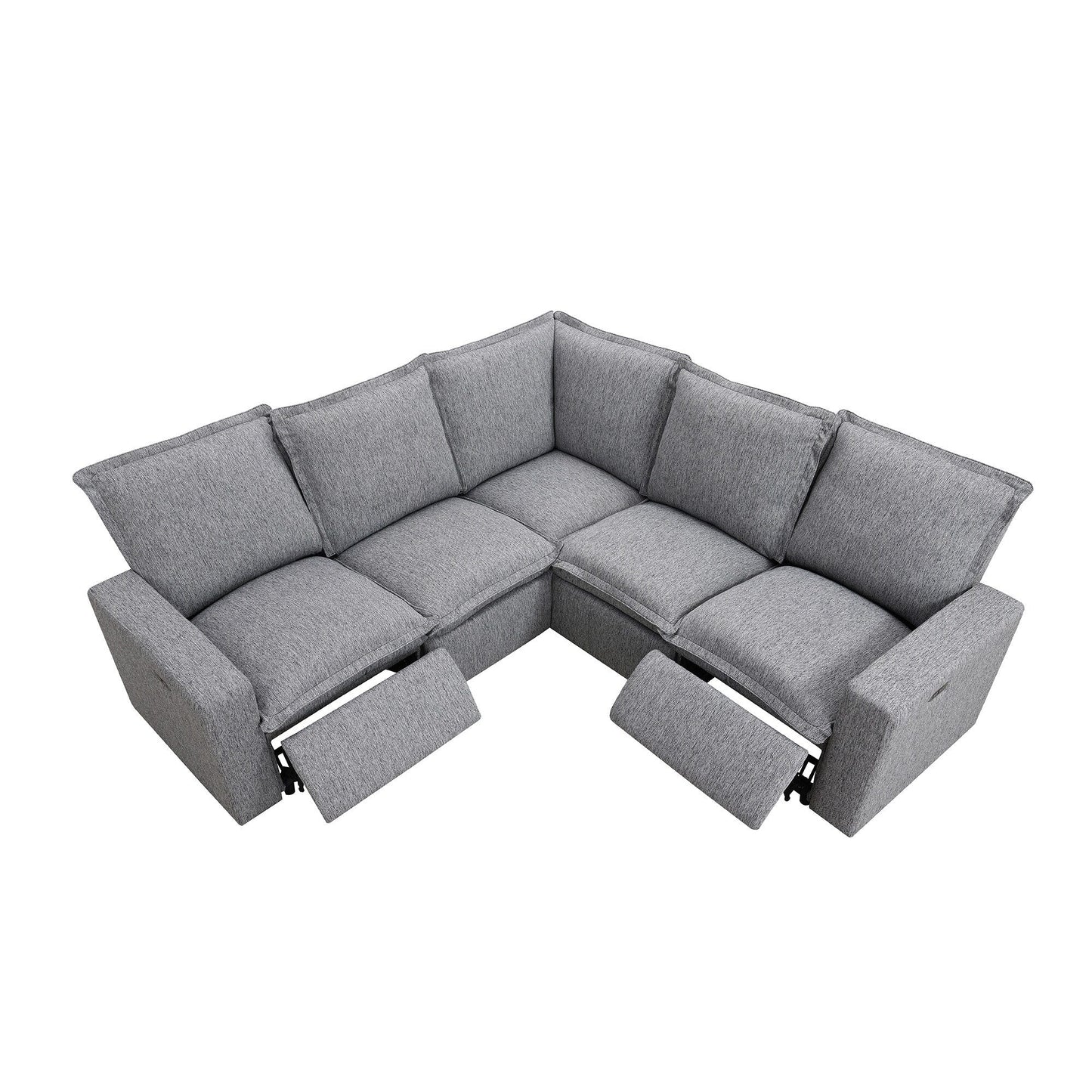 Modern Power Recliner Chair Home Theater Seating Soft Sofa with USB Port for Living Room