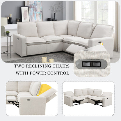 Modern Power Recliner Chair Home Theater Seating Soft Sofa with USB Port for Living Room
