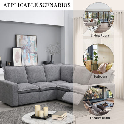 Modern Power Recliner Chair Home Theater Seating Soft Sofa with USB Port for Living Room