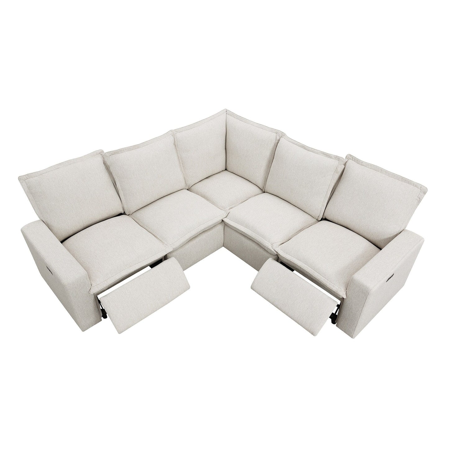 Modern Power Recliner Chair Home Theater Seating Soft Sofa with USB Port for Living Room