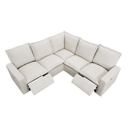 Modern Power Recliner Chair Home Theater Seating Soft Sofa with USB Port for Living Room