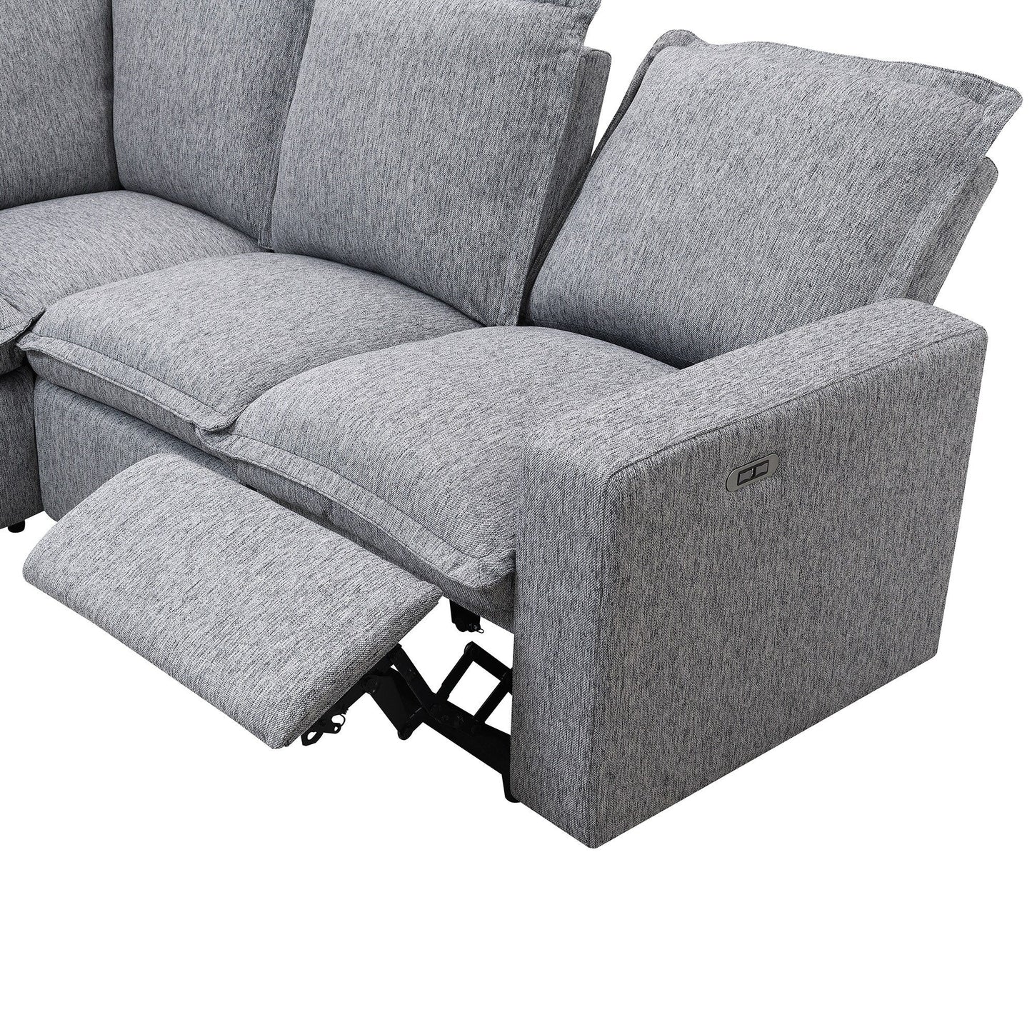 Modern Power Recliner Chair Home Theater Seating Soft Sofa with USB Port for Living Room