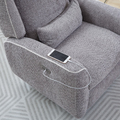 Modern Power recliner Swivel Single Sofa Glider Chair Upholstery Lounge Chair with USB Charging Port