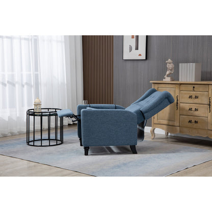Modern Pushback Manual Recliner Chair Home Theater Seating Wingback Lounge Chair with Vibration and Heat