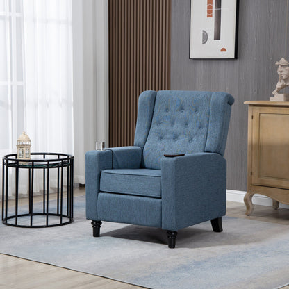 Modern Pushback Manual Recliner Chair Home Theater Seating Wingback Lounge Chair with Vibration and Heat