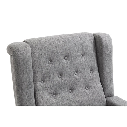 Modern Pushback Manual Recliner Chair Home Theater Seating Wingback Lounge Chair with Vibration and Heat