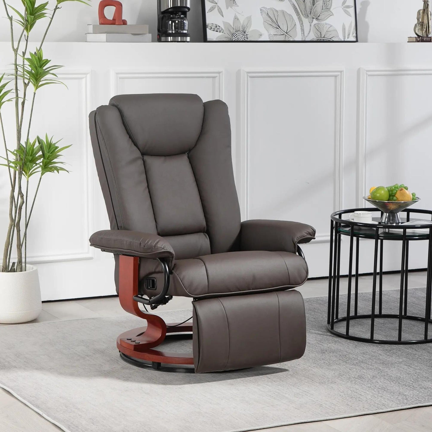 Modern RV Swivel Recliner Chair with Footrest for Living Room