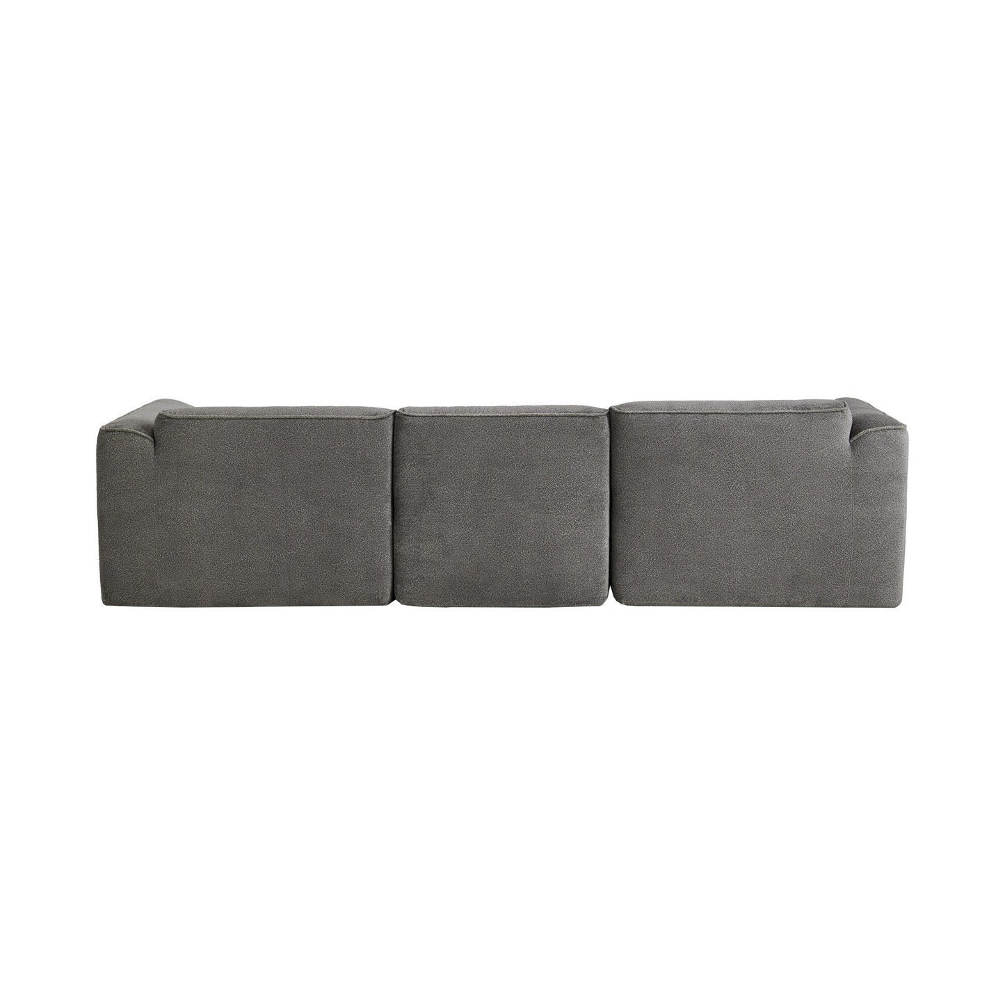 Modern Sectional Luxury Velvet 4-Seat Sofa with Removable Ottoman and Pillows for Living Room Apartment