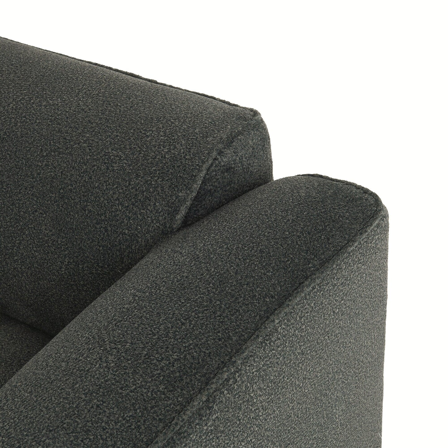 Modern Sectional Luxury Velvet 4-Seat Sofa with Removable Ottoman and Pillows for Living Room Apartment