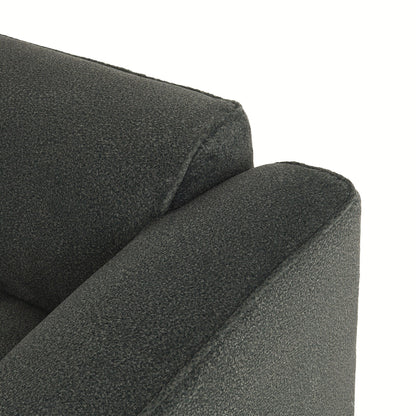 Modern Sectional Luxury Velvet 4-Seat Sofa with Removable Ottoman and Pillows for Living Room Apartment