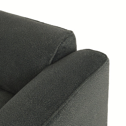 Modern Sectional Luxury Velvet 4-Seat Sofa with Removable Ottoman and Pillows for Living Room Apartment