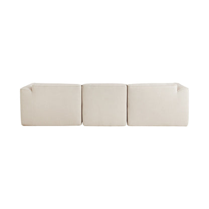 Modern Sectional Luxury Velvet 4-Seat Sofa with Removable Ottoman and Pillows for Living Room Apartment