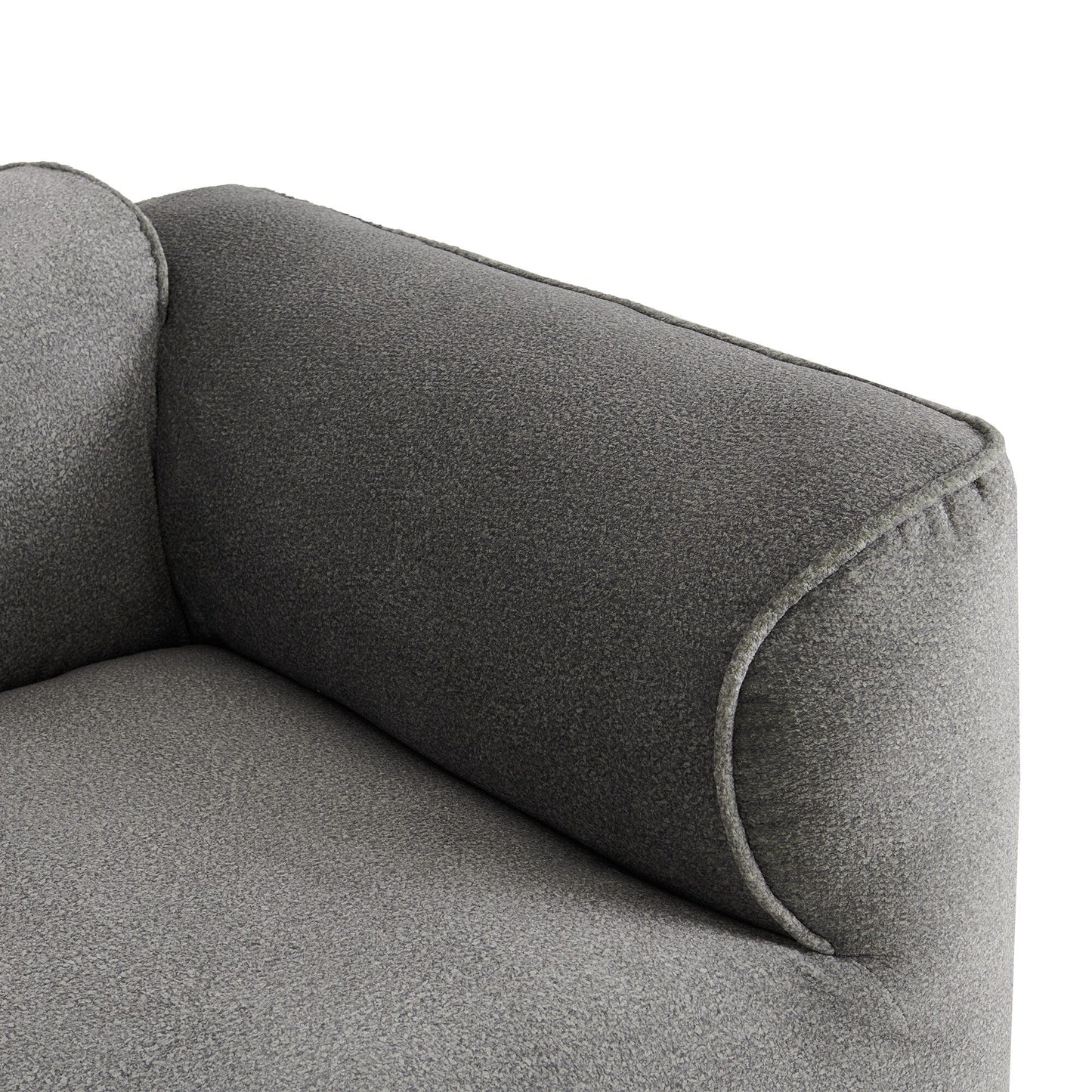 Modern Sectional Luxury Velvet 4-Seat Sofa with Removable Ottoman and Pillows for Living Room Apartment
