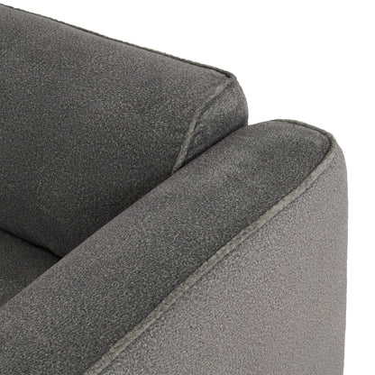 Modern Sectional Luxury Velvet 4-Seat Sofa with Removable Ottoman and Pillows for Living Room Apartment