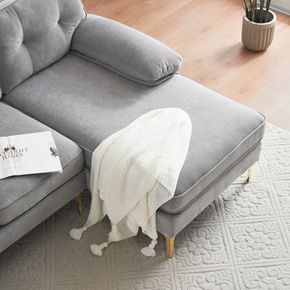Modern Sectional Sofas Couches Velvet L-Shaped Couches