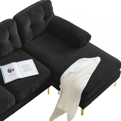 Modern Sectional Sofas Couches Velvet L-Shaped Couches