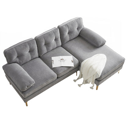 Modern Sectional Sofas Couches Velvet L-Shaped Couches
