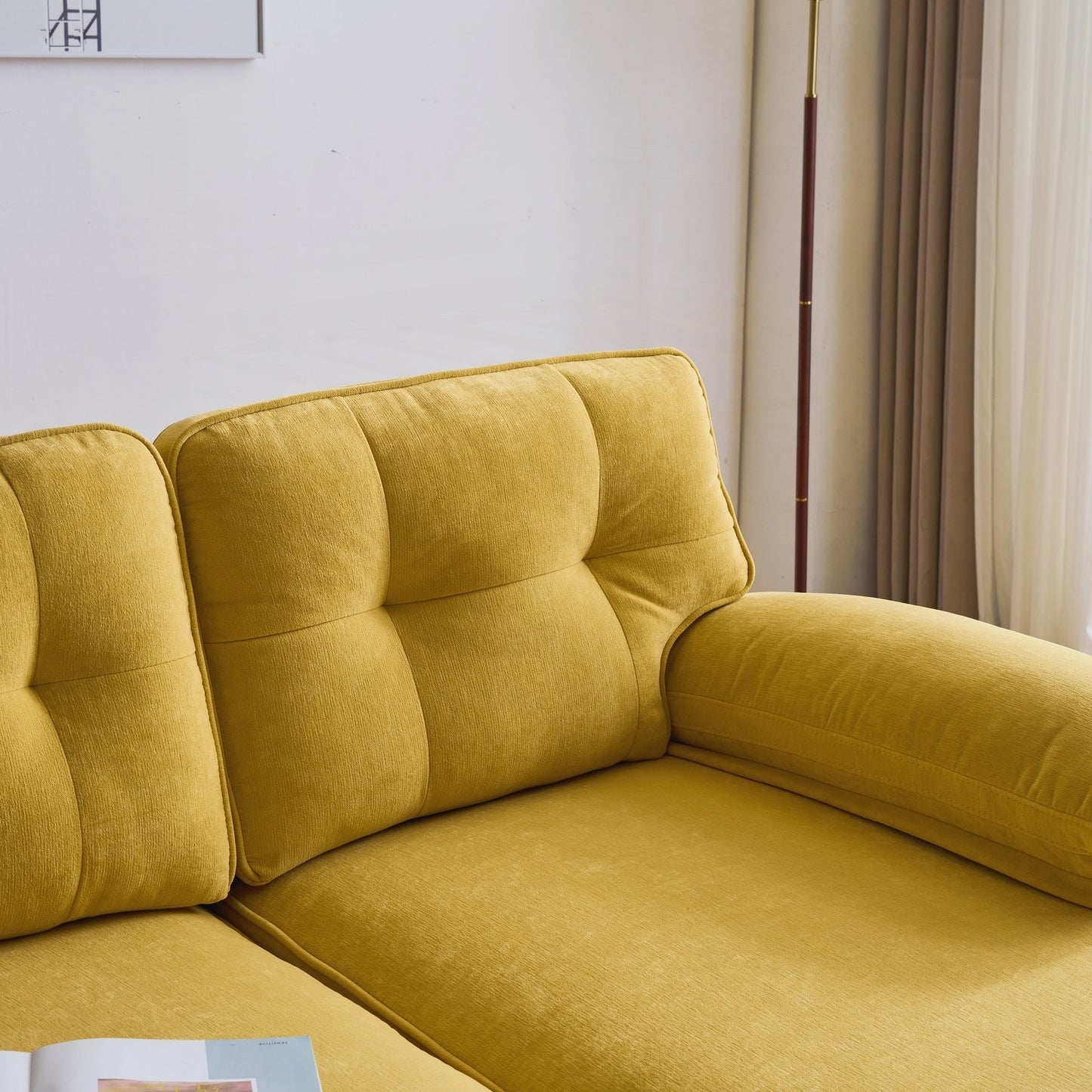 Modern Sectional Sofas Couches Velvet L-Shaped Couches