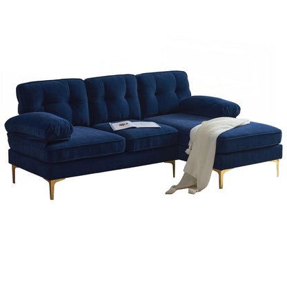 Modern Sectional Sofas Couches Velvet L-Shaped Couches