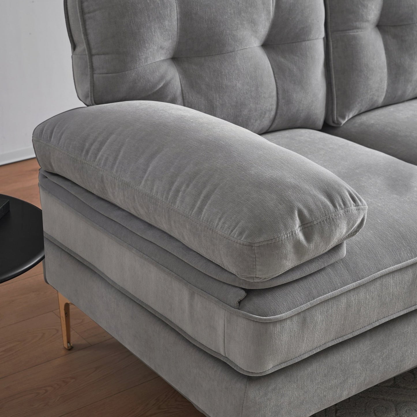 Modern Sectional Sofas Couches Velvet L-Shaped Couches
